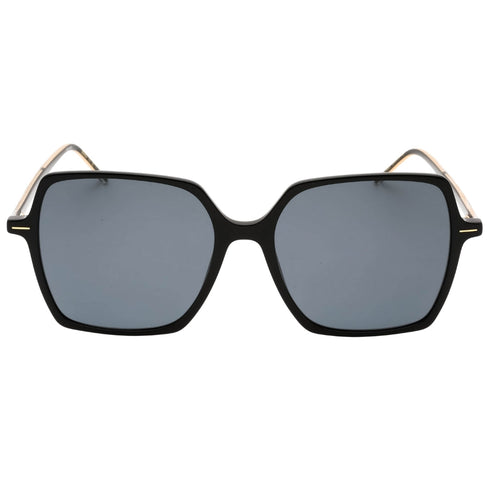 Hugo Boss Grey Lens Gold Arms Black Sunglasses One Size